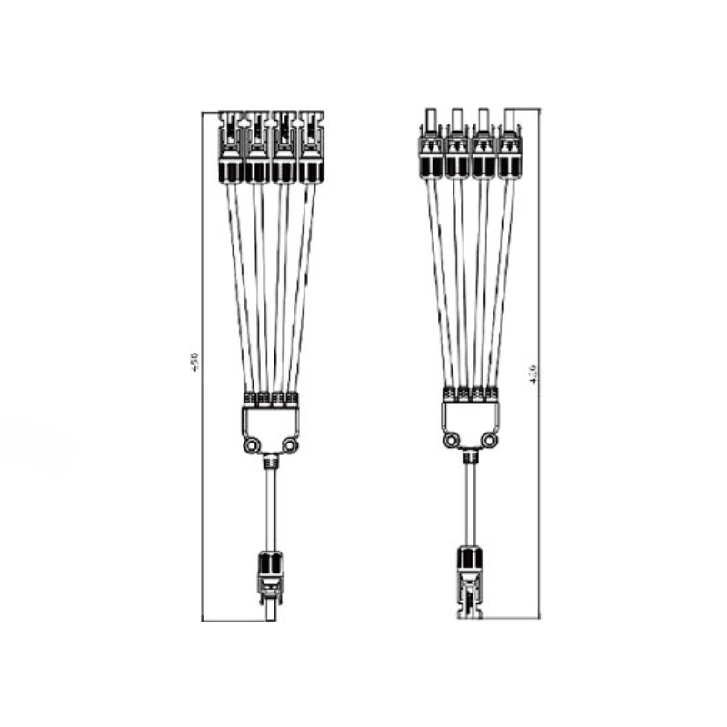MC4 Multi-Y Branch Connector, PV-Y5 for High-Density Arrays