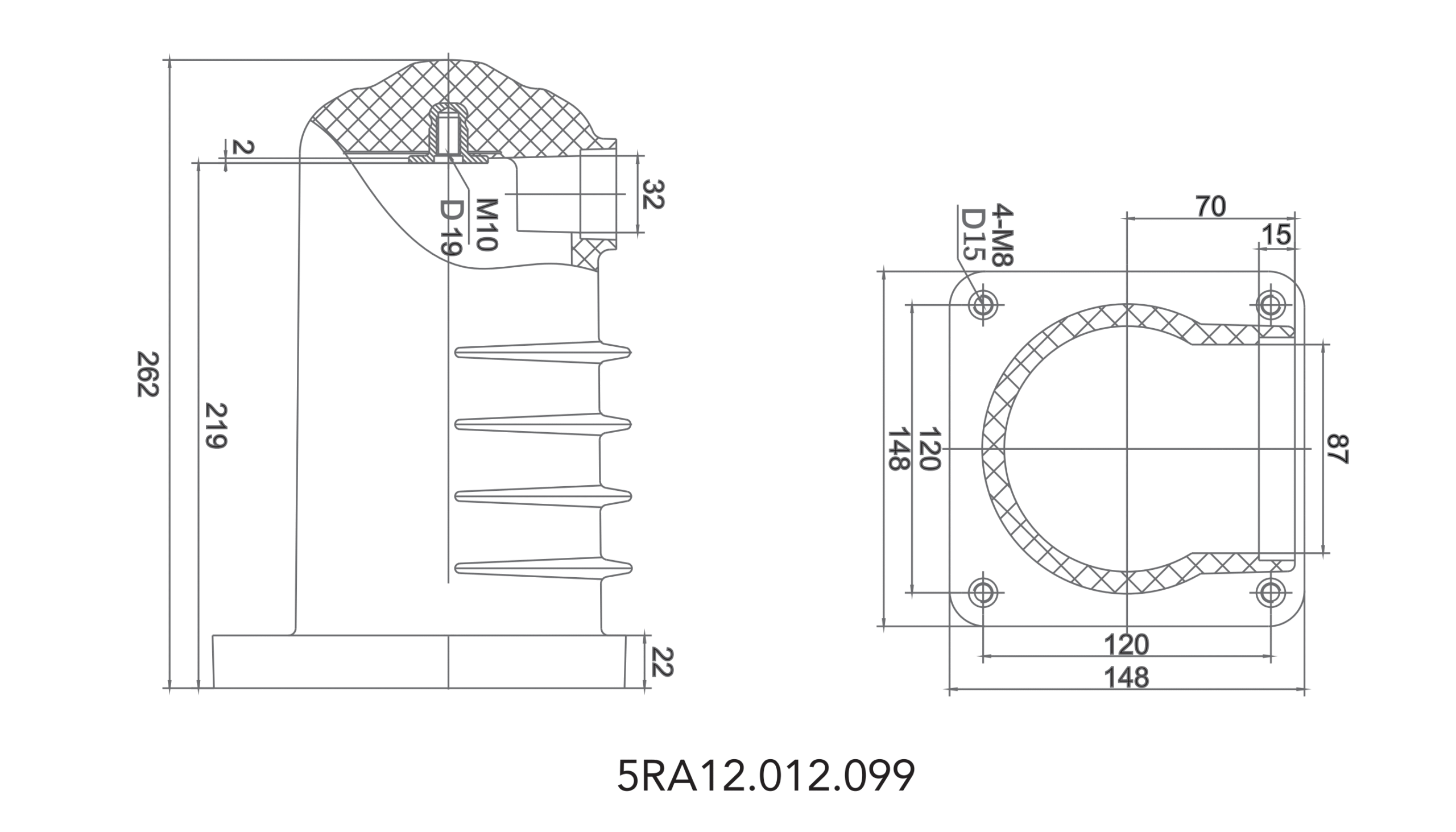 Epoxy Resin Cast Shielded Contact Box - CHN3-10Q 148 12kV 630A-1600A Indoor