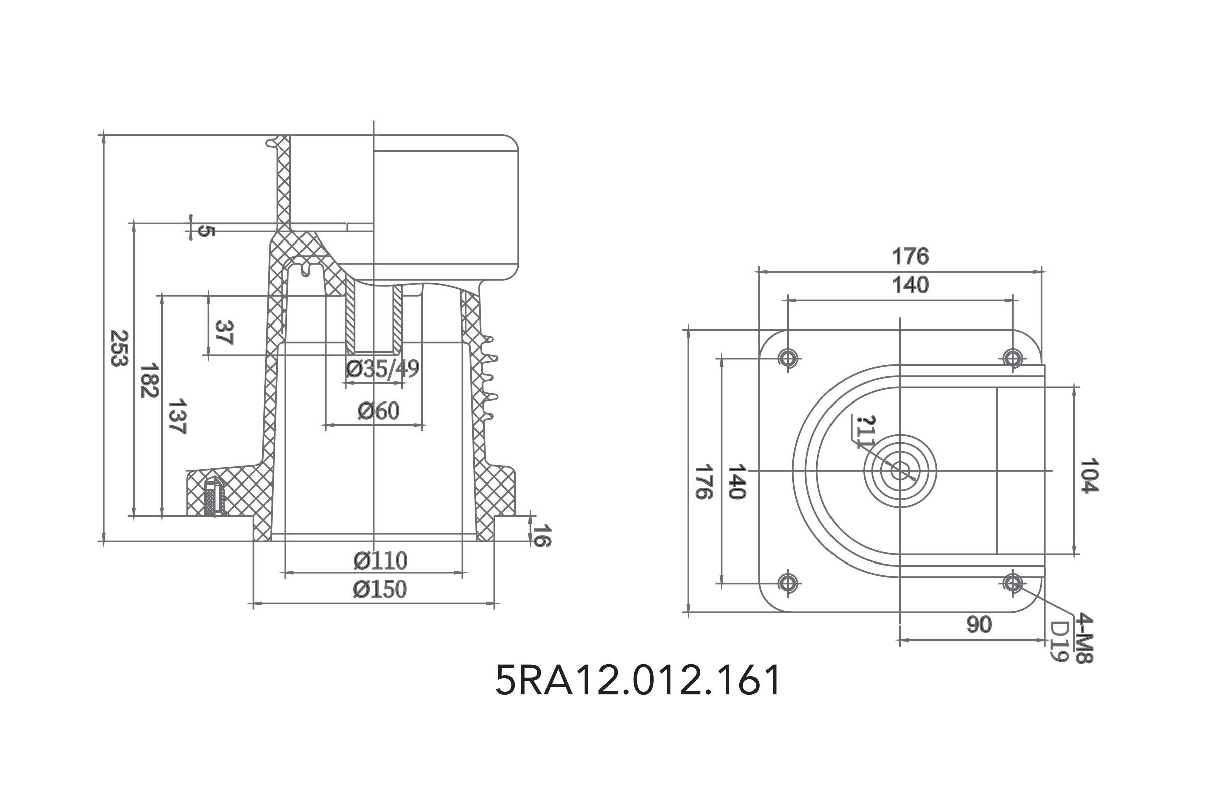 Epoxy Resin Cast Shielded Contact Box - CHN3-10Q 176A12kV 630A-1600A Indoor