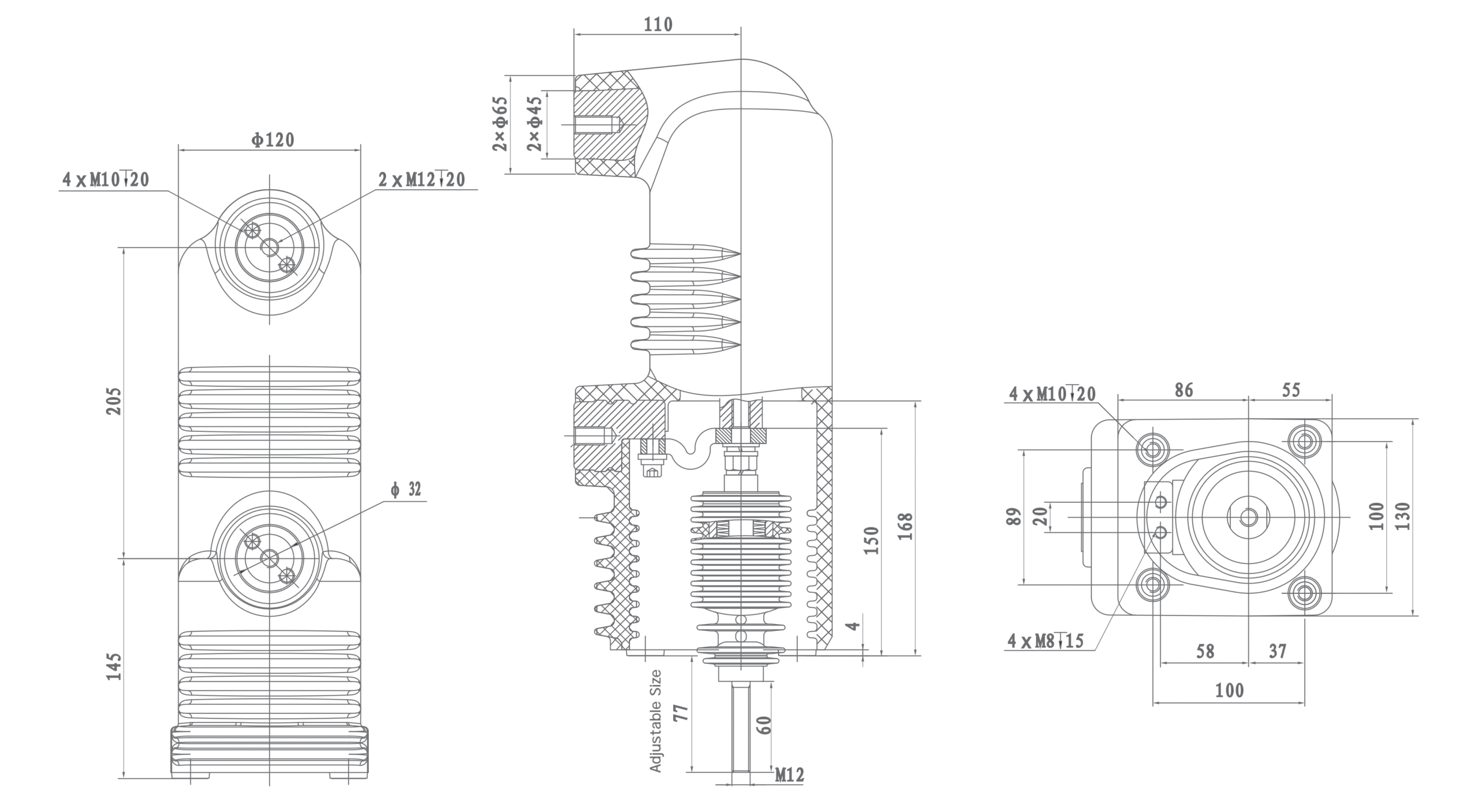 RZP5.027 12 kV Embedded Pole, 1250A