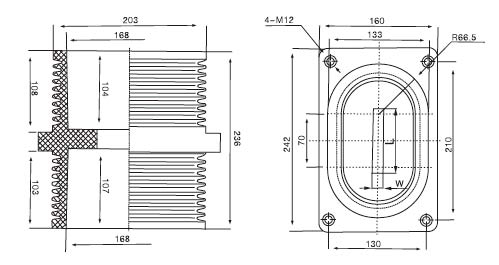 12KV Wall Bushing 130×210 - TG3-12KV High-Voltage 2000-3150A IP68 Durable