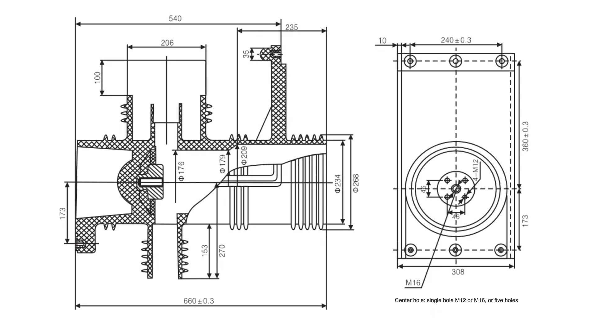 35KV40.5KV Contact Box Three-Way Upgraded - CH3-35KV660 3150A 50kA Dual-Voltage Multi-Directional