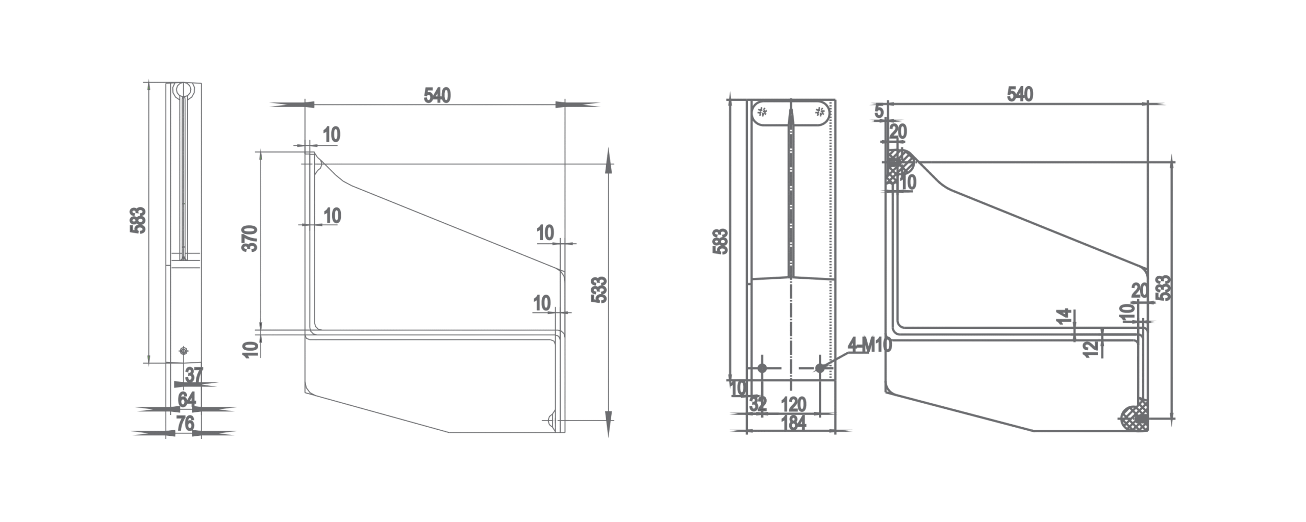 40.5KV Angle Block 3000 ZB40.5-006 - KYN61 Switchgear Insulation Component 184mm Length