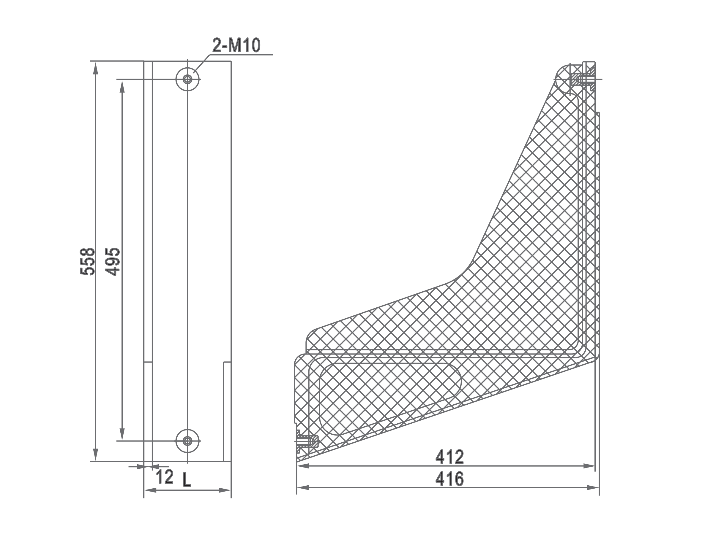 40.5KV Angle Block ZB40.5-003 - KYN61 Switchgear Insulation Component 122mm Length