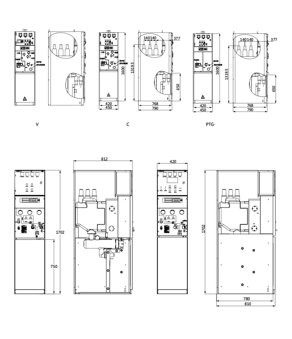 BE70V12 Solid Insulated RMU Core Unit 12kV 630A - SF6 Free Ring Main Unit APG Epoxy 20kA 25kA 10000 Ops