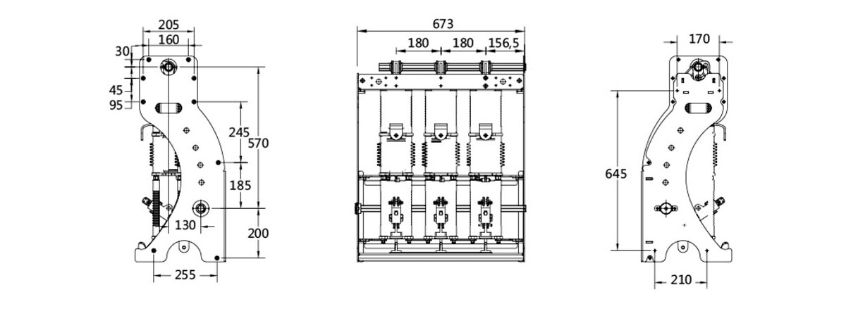 BE82XV-12-630-3 Air Insulated Circuit Breaker 12kV 630A - SF6 Free Disconnector Type I Switchgear 20kA 25kA