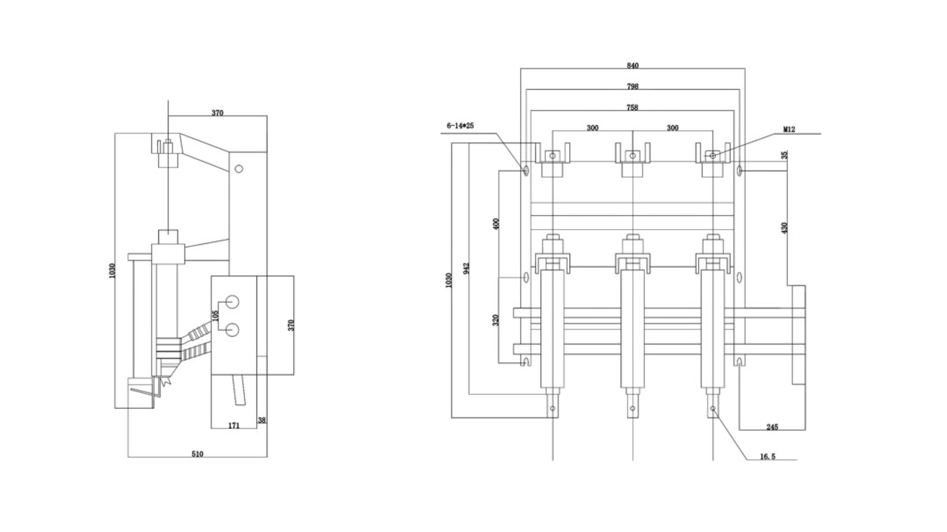 FKN12-24 Air Load Break Switch 24kV 630A - Compressed Air LBS FKRN12 Fuse Combination Indoor Switchgear