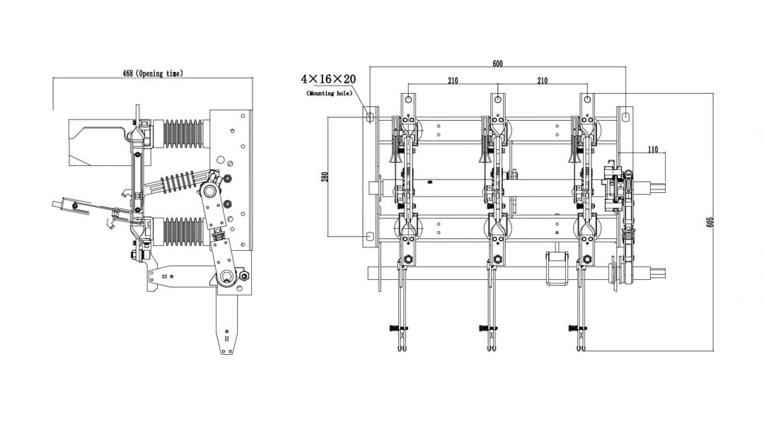 FN7-12D Indoor Load Break Switch 12kV 630A - Medium Voltage LBS with Spring Mechanism or Vacuum Circuit Breaker