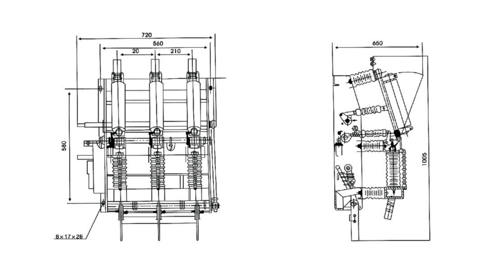 FZRN21-12 Vacuum Load Break Switch 12kV 630A - Indoor Vacuum LBS 50kA 10000 Cycles 1250kVA
