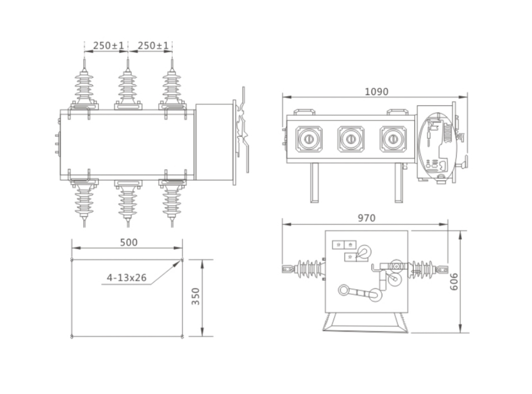 LW3-12 Primary Secondary Fusion SF6 Circuit Breaker 12kV 630A - Smart Grid Distribution Automation Unified Protection CT