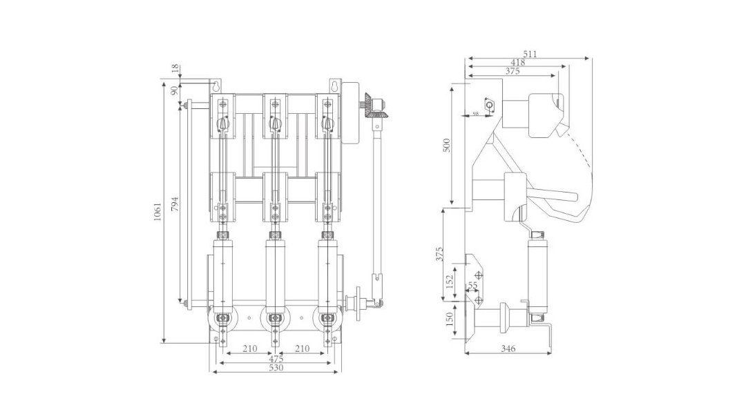 NALF FN18-24 Load Break Switch 24kV 630A - ABB Compatible LBS 50kA Withstand 900A Fuse Breaking