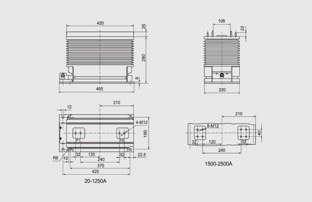 LZZB9-24-220b-4 Current Transformer 24kV Indoor High Voltage CT - 20-2500A 0.2S 0.5S 10P Class 150×In Thermal 375×In Dynamic 24 65 125kV Epoxy Resin GB1208 IEC60044-1